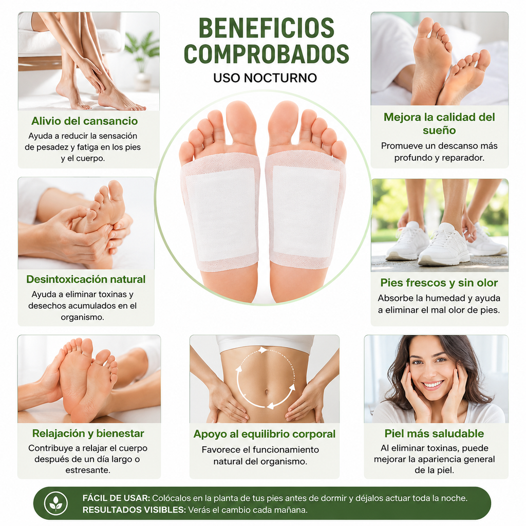 Parches Detox Kinoki Pack 10 UND (5 Pares)