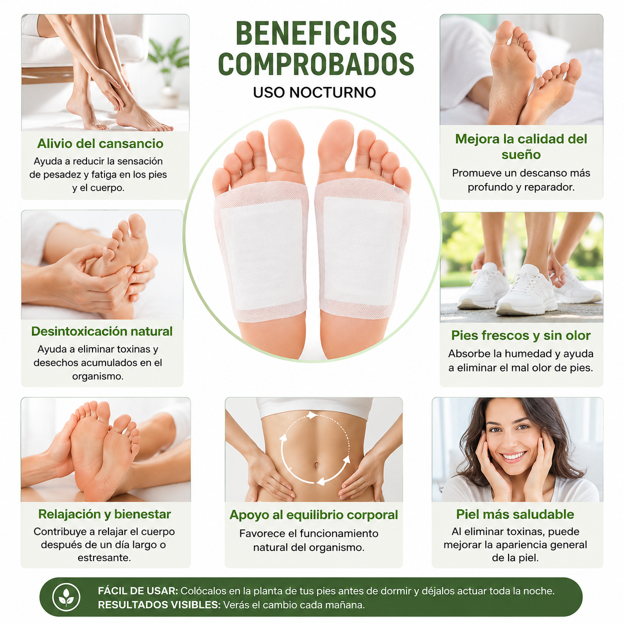 Parches Detox Kinoki Pack 10 UND (5 Pares)