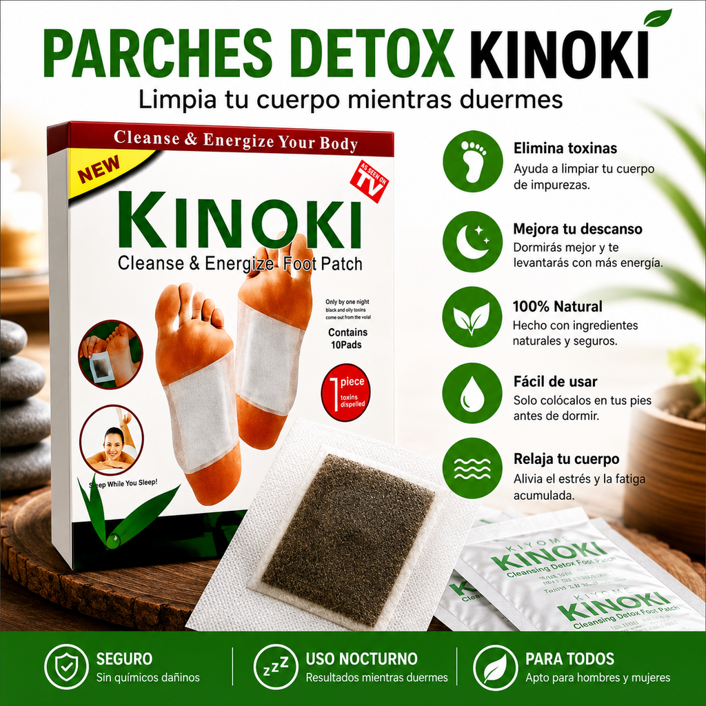Parches Detox Kinoki Pack 10 UND (5 Pares)