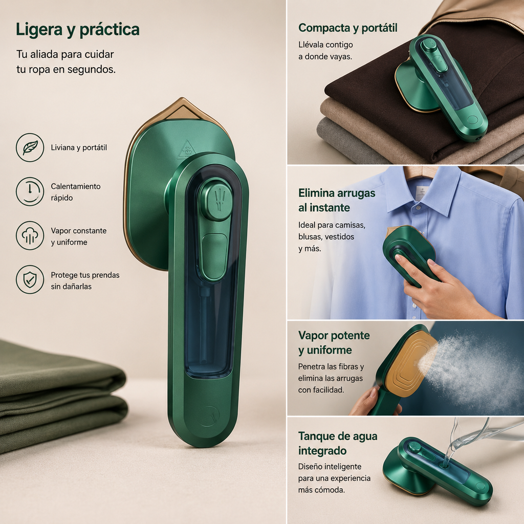 Mini Plancha a Vapor Portatil Star Compass