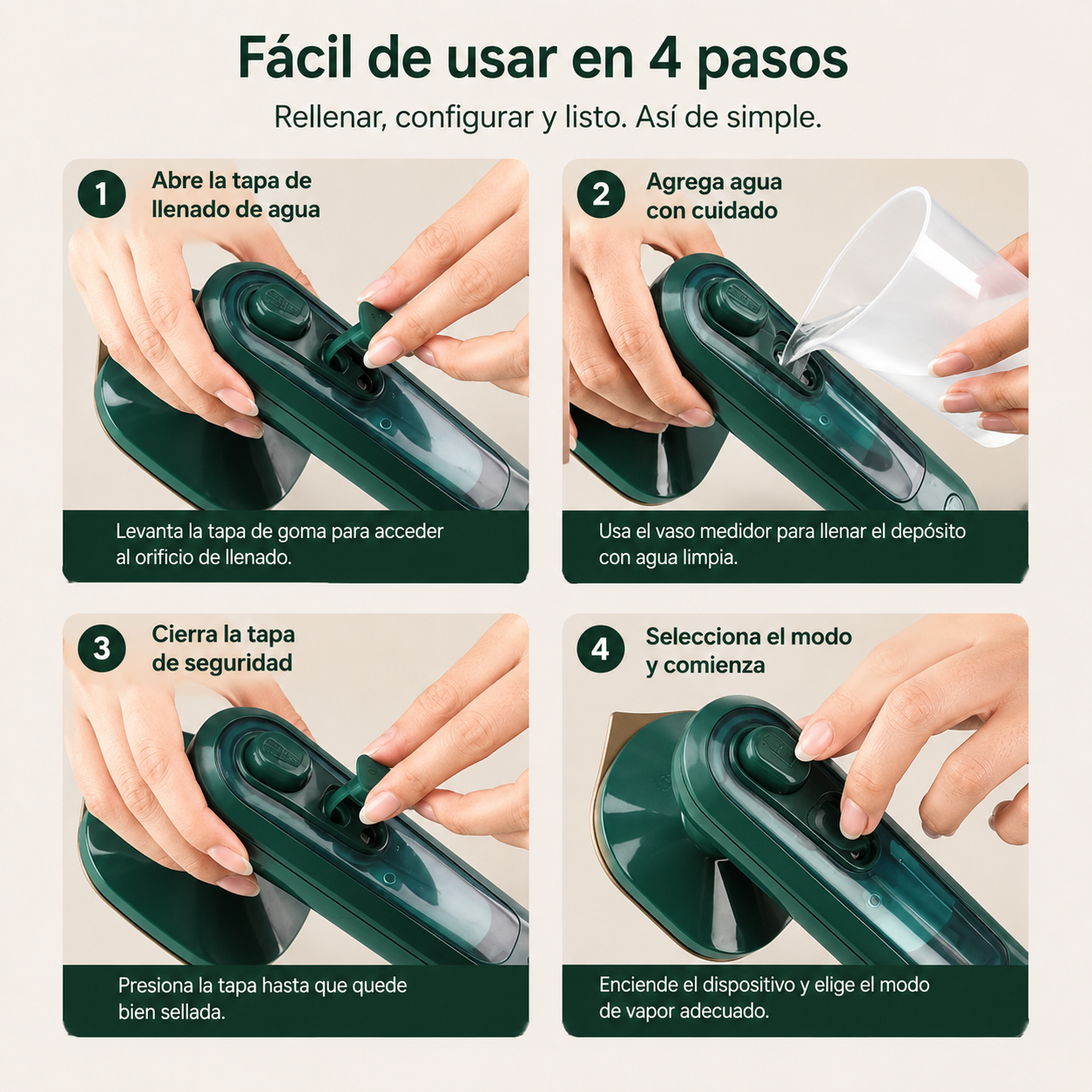 Mini Plancha a Vapor Portatil Star Compass