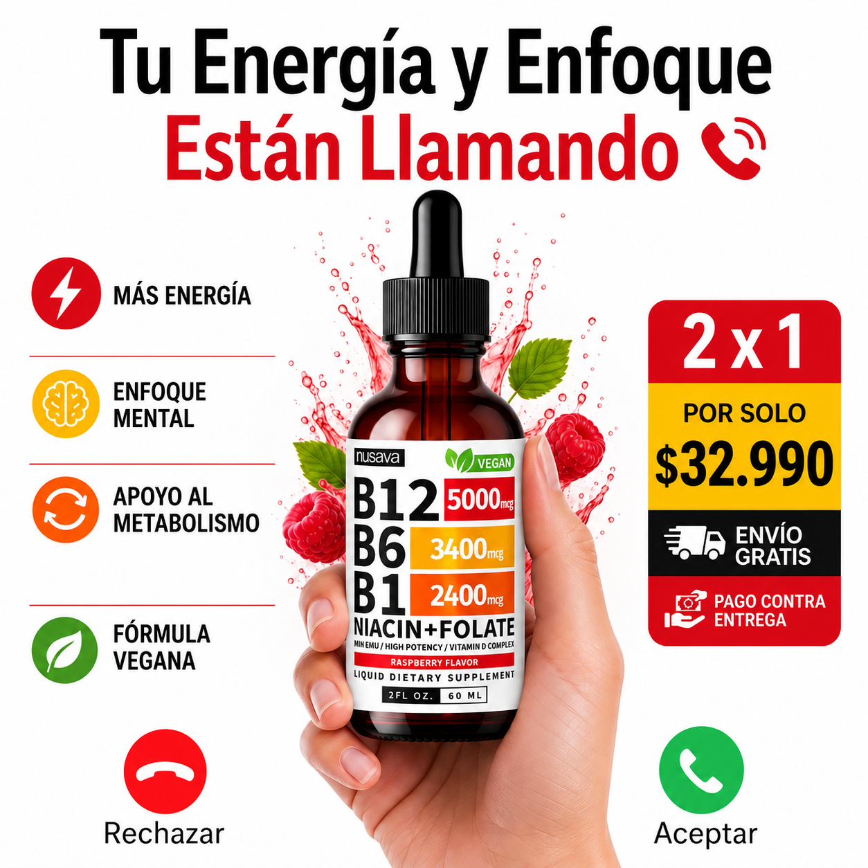 B12 Vitamina B12 - Oferta 2x1 + Envío Gratis