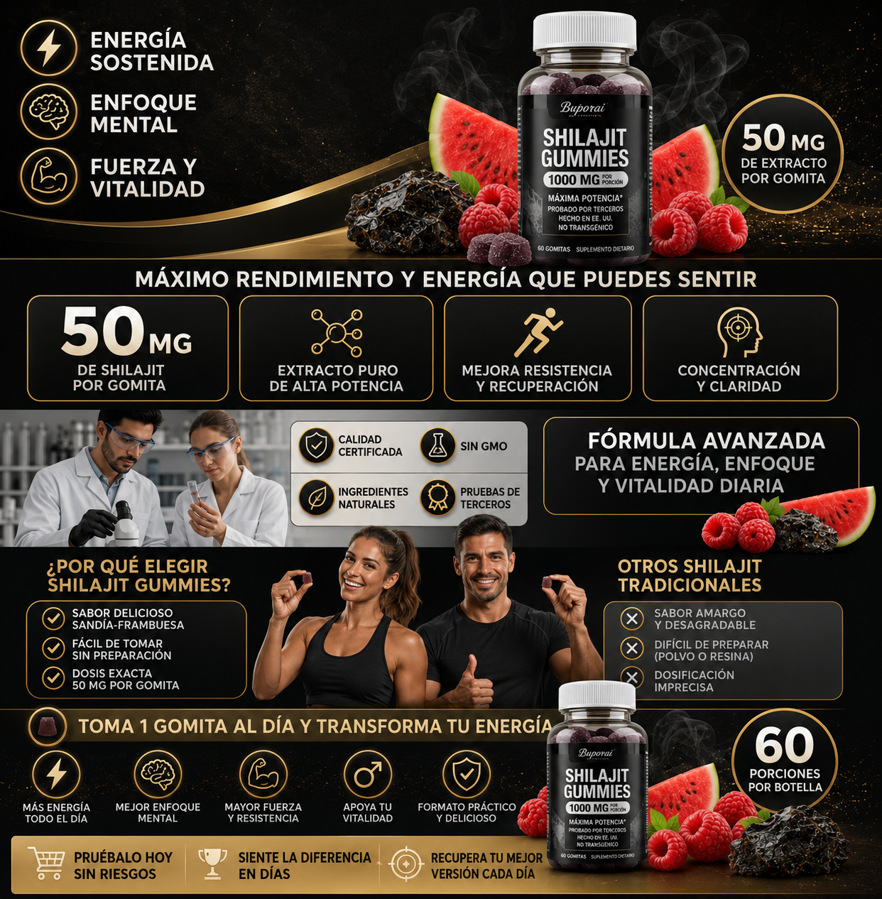 Shilajit Gomitas - Promoción 2x1 + Envío Gratis