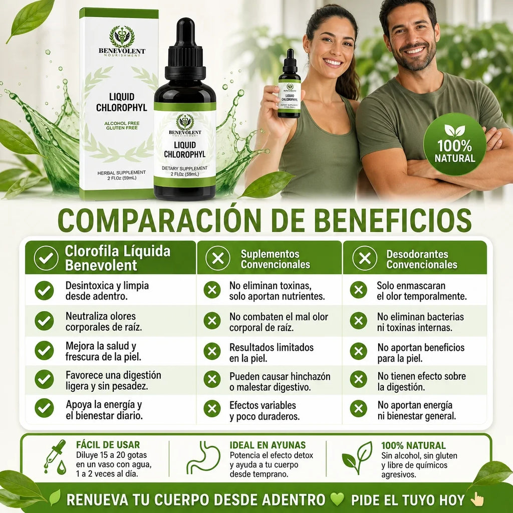 Clorofila Benevolent Detox x 60 ML - Promo 2x1 + envío Gratis