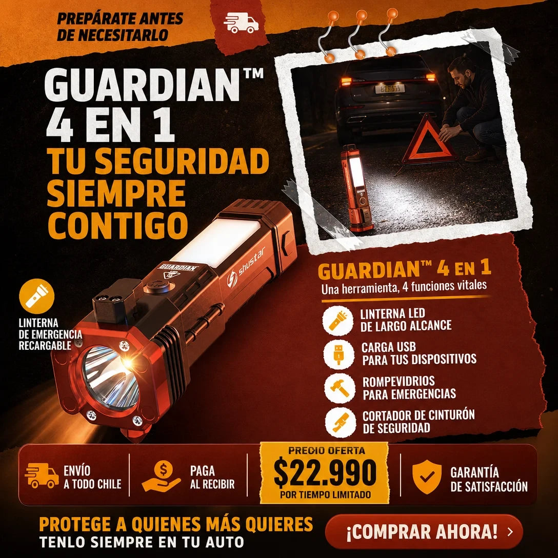 Guardian™ 4 en 1 - Kit de Emergencia para Automóvil