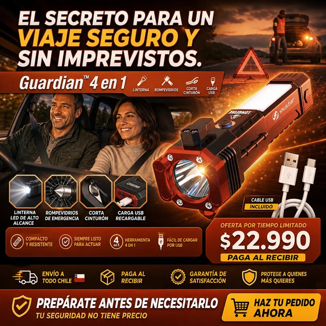 Guardian™ 4 en 1 - Kit de Emergencia para Automóvil