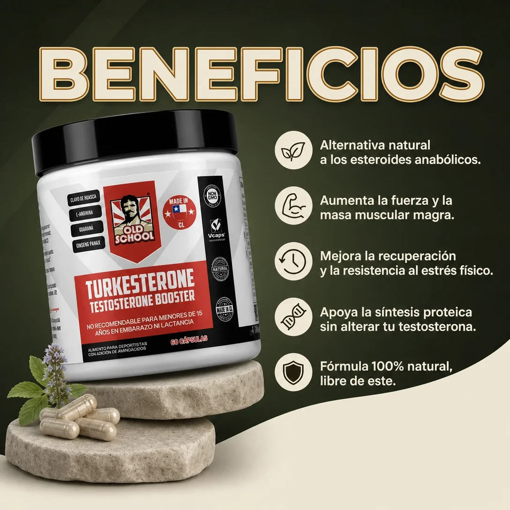 Turkesterone  60 Caps Old School Labs Orginal Americano - Promoción 2x1