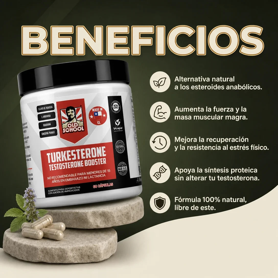 Turkesterone  60 Caps Old School Labs Orginal Americano - Promoción 2x1