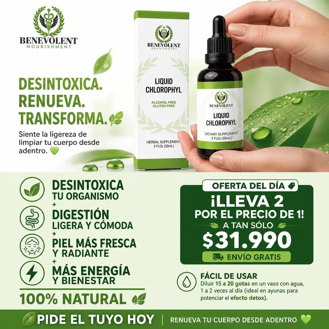 Clorofila Benevolent Detox x 60 ML - Promo 2x1 + envío Gratis